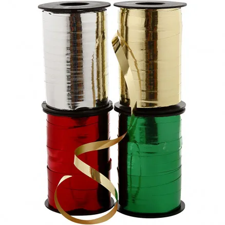 Presentband, B: 10 mm, glansigt, 4x250 m/ 1 förpackning.