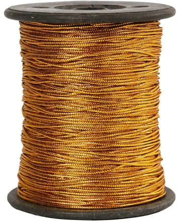 Tråd, guld, tjocklek 0,5 mm, 100 m/1 rulle.
